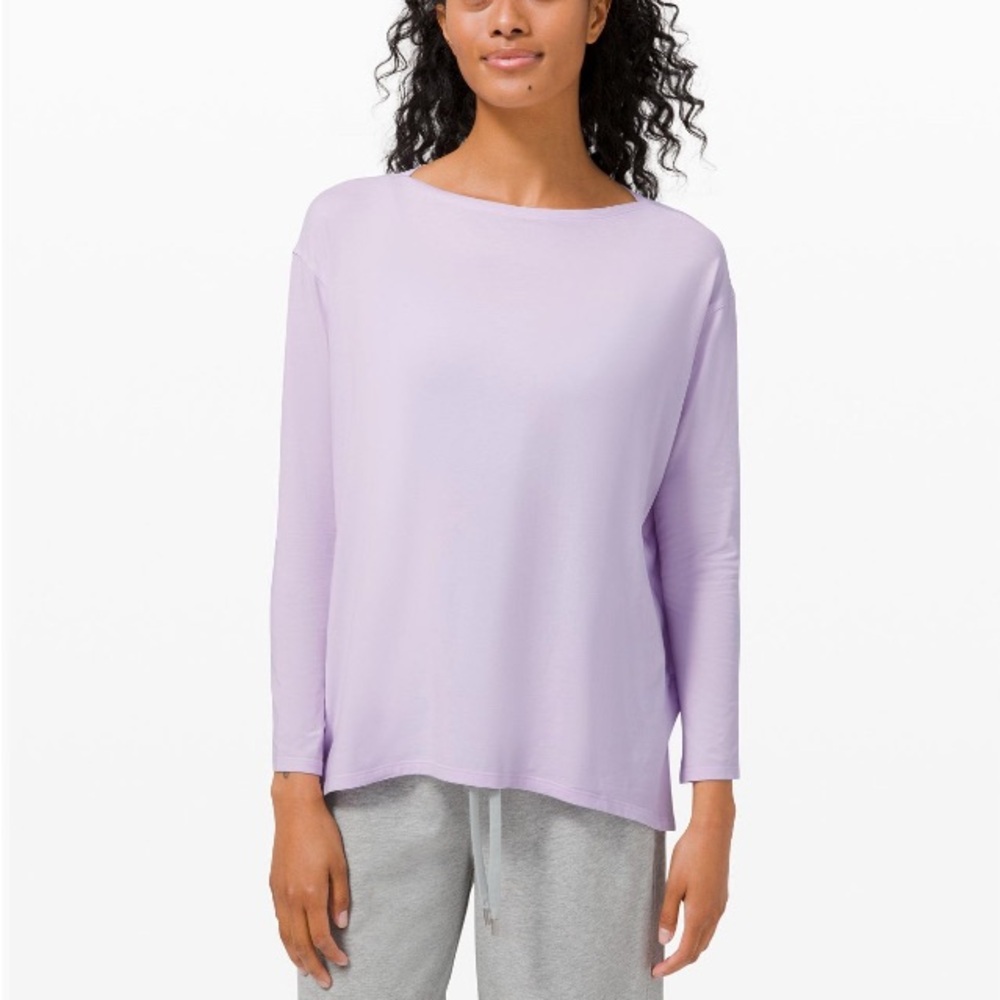 Lululemon Back in Action Long-Sleeve Shirt-Cotton